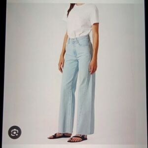 SLVRLAKE Grace Twisted Seam Light Blue Womens Size 28
